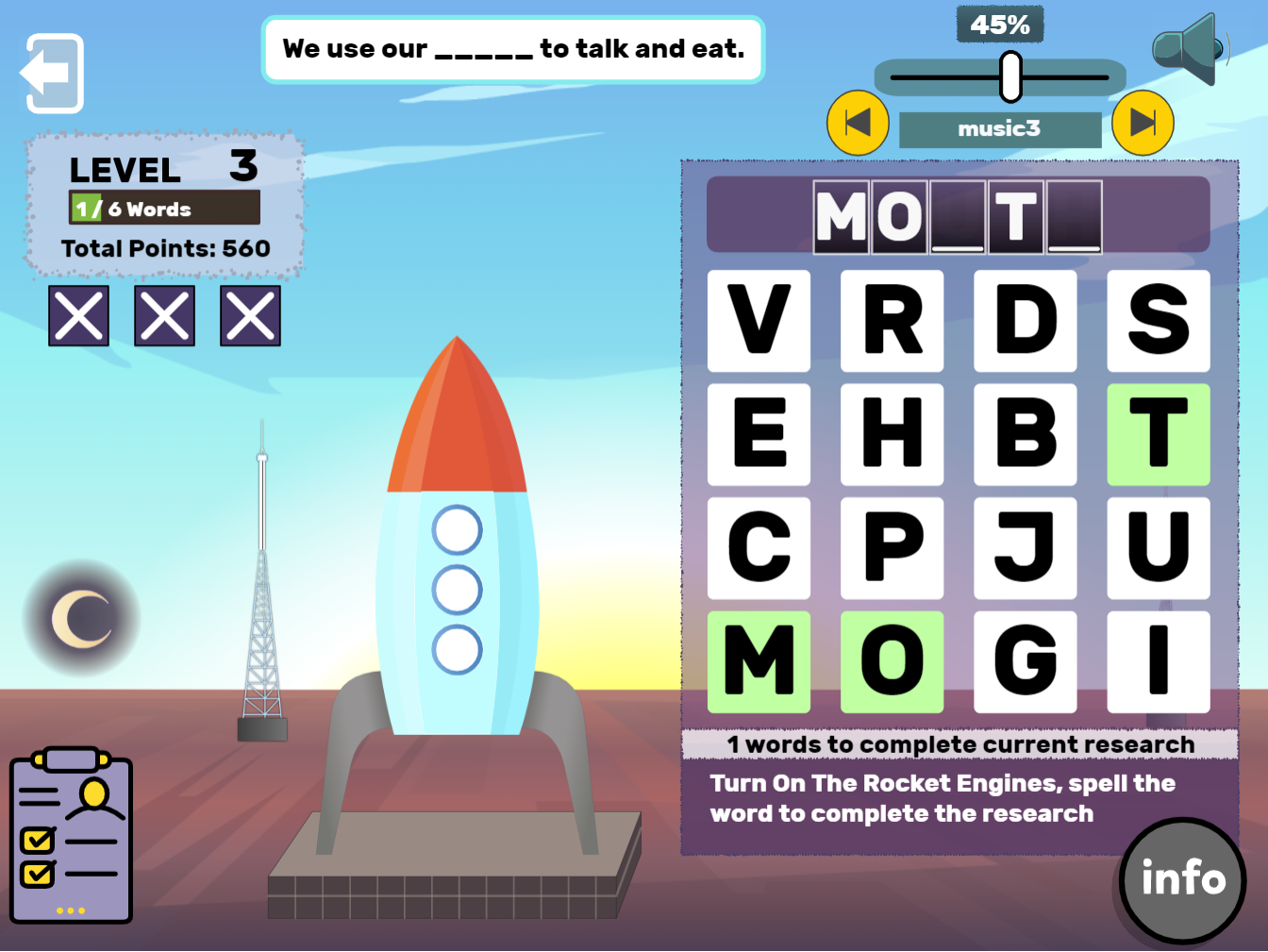 Our Rocket Game Screen Shot