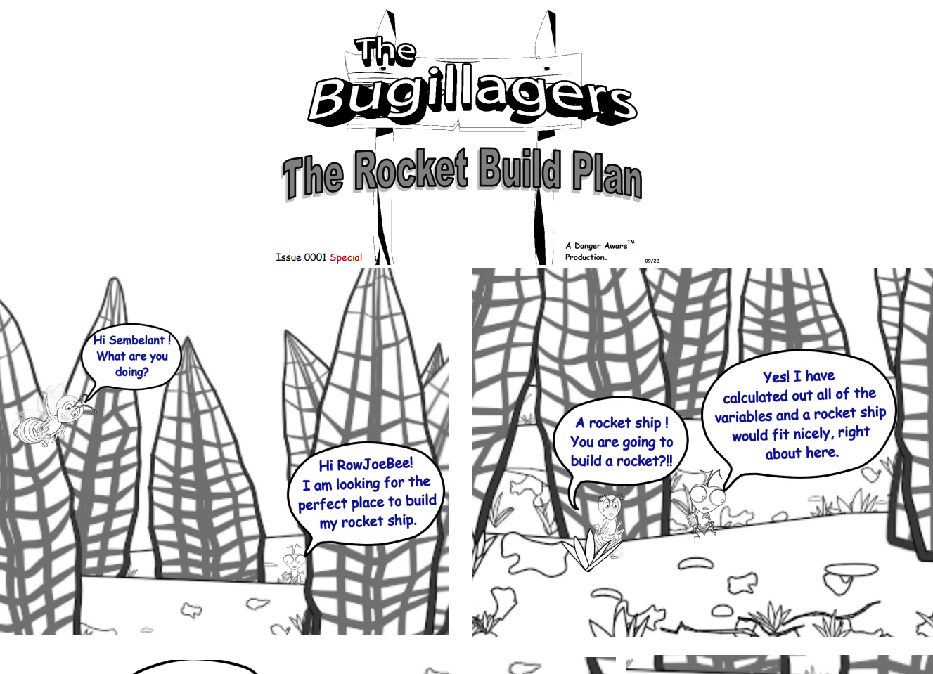 Comics header from the first Bugillagers Comic.